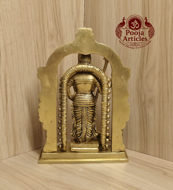 Brass Lord Murugan Statue 8.2 Inch