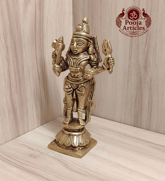 Brass Mariamman idol 5.2 inch close-up of Amman face