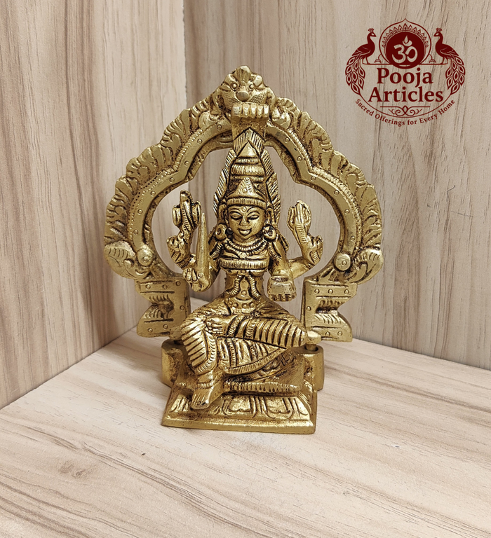 Brass Mariamman statue 4.2 inch Amman idol for home puja