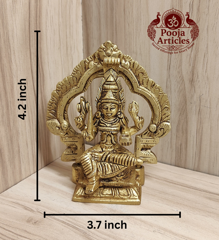 Brass Mariamman Statue 4.2 Inch Pooja Articles