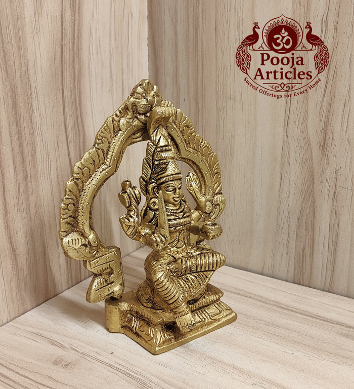 Brass Mariamman Statue 4.2 Inch Pooja Articles