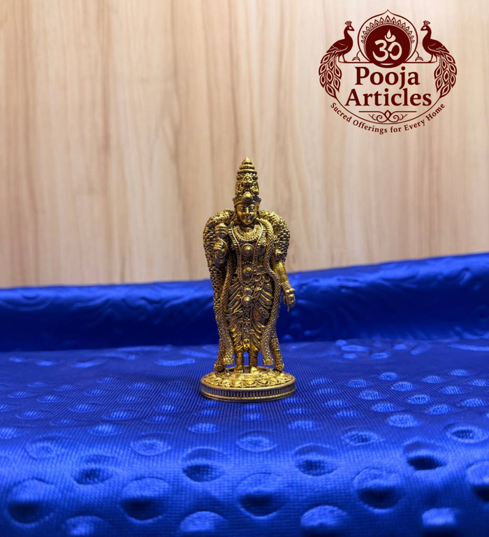 Brass Madurai Meenakshi Amman idol 4 inch home temple