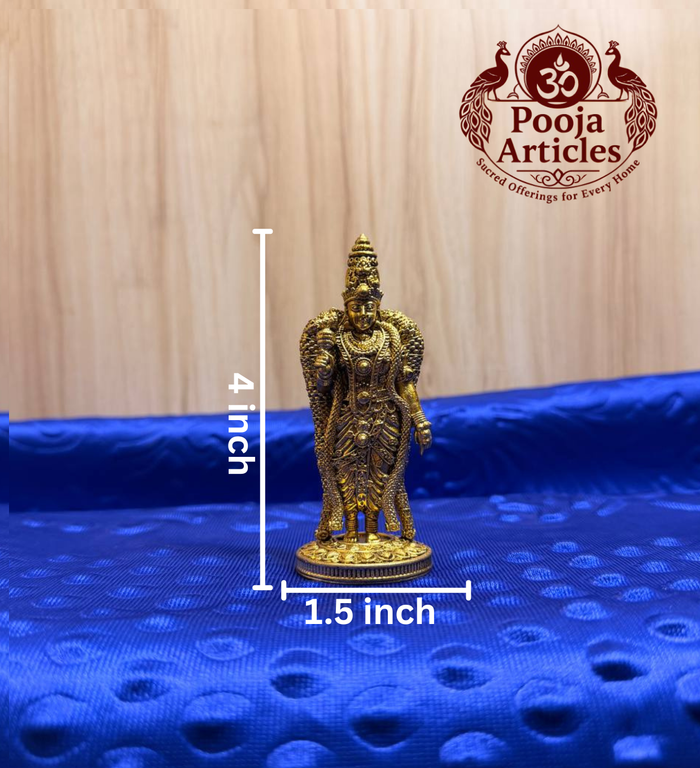 Brass Meenakshi Amman 4 inch with prabhavali