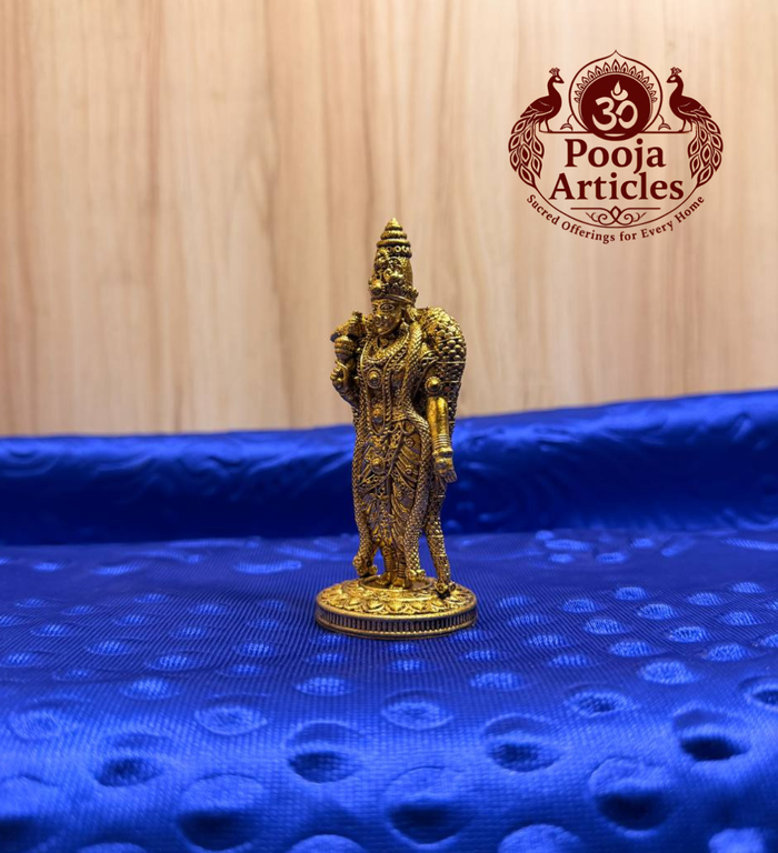 Brass Meenakshi Amman 4 inch with prabhavali