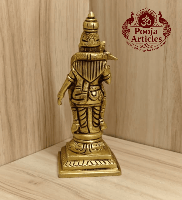 Brass Meenakshi Amman 5 inch home temple statue