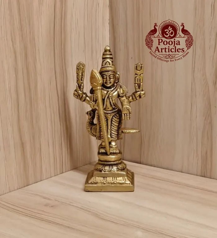 Brass Murugan Statue 4 Inch