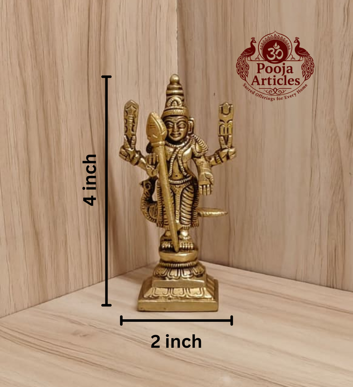 Brass Murugan Statue 4 Inch