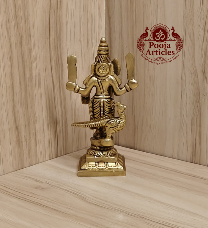 Brass Murugan Statue 4 Inch