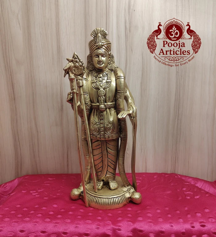 Premium Brass Palani Raja Alangara Murugan Idol 12 Inch