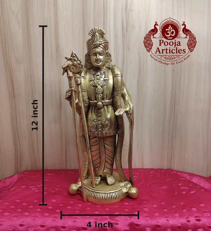 Premium Brass Palani Raja Alangara Murugan Idol 12 Inch