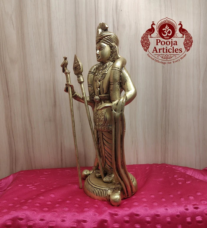 Premium Brass Palani Raja Alangara Murugan Idol 12 Inch