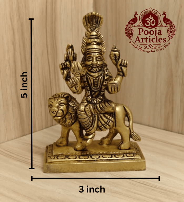 Brass Pratyangira Devi Statue 5 Inch Pooja Articles