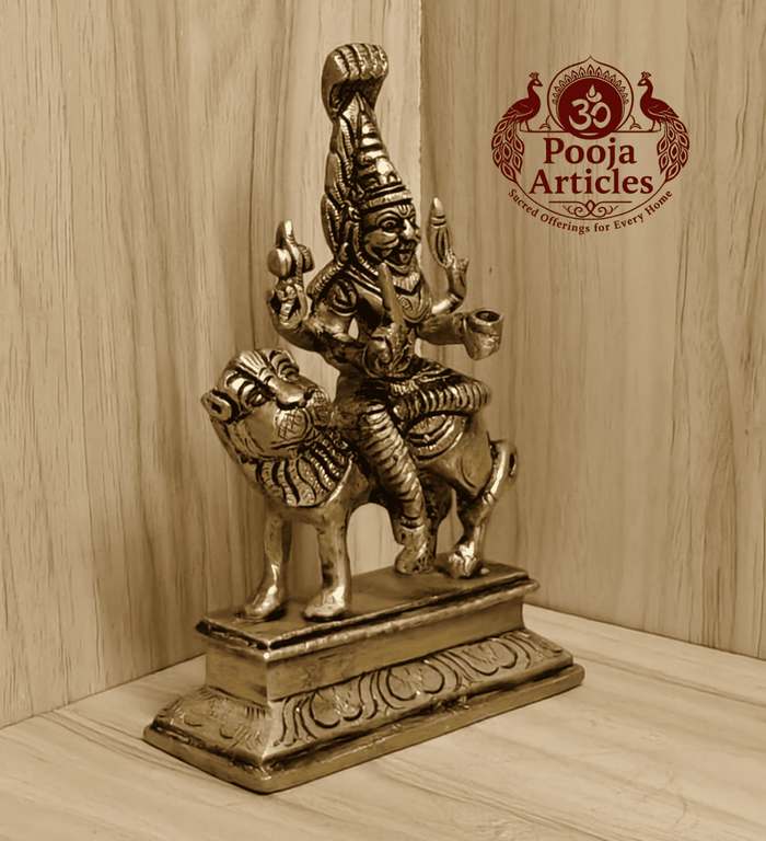 Brass Pratyangira Devi Statue 6.2 Inch