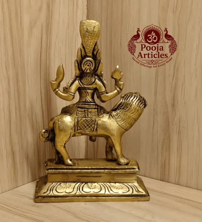 Brass Pratyangira Devi Statue 6.2 Inch