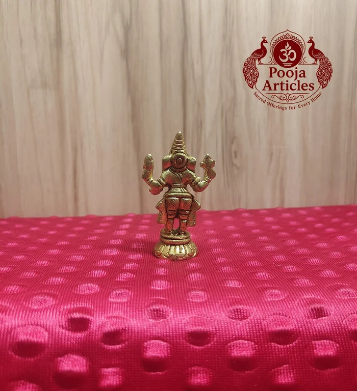 Brass Standing Ganesha Idol 2.6 Inch