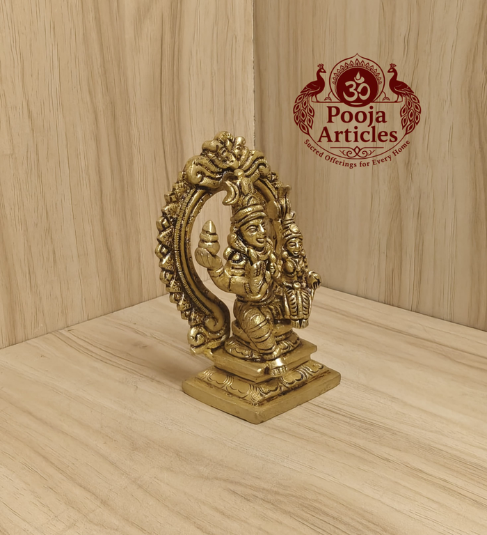 Brass Swarna Akarshana Bhairava Idol 4 Inch