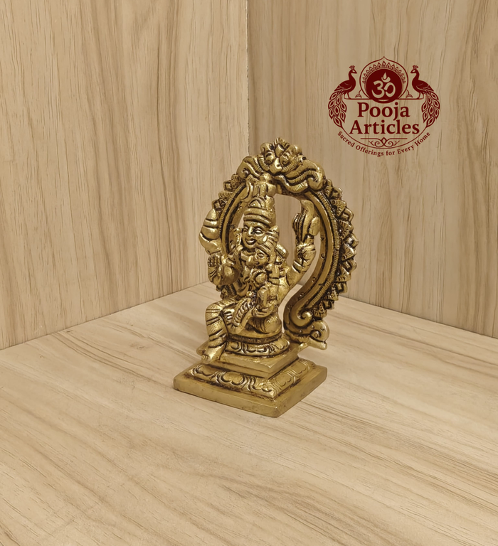 Brass Swarna Akarshana Bhairava Idol 4 Inch