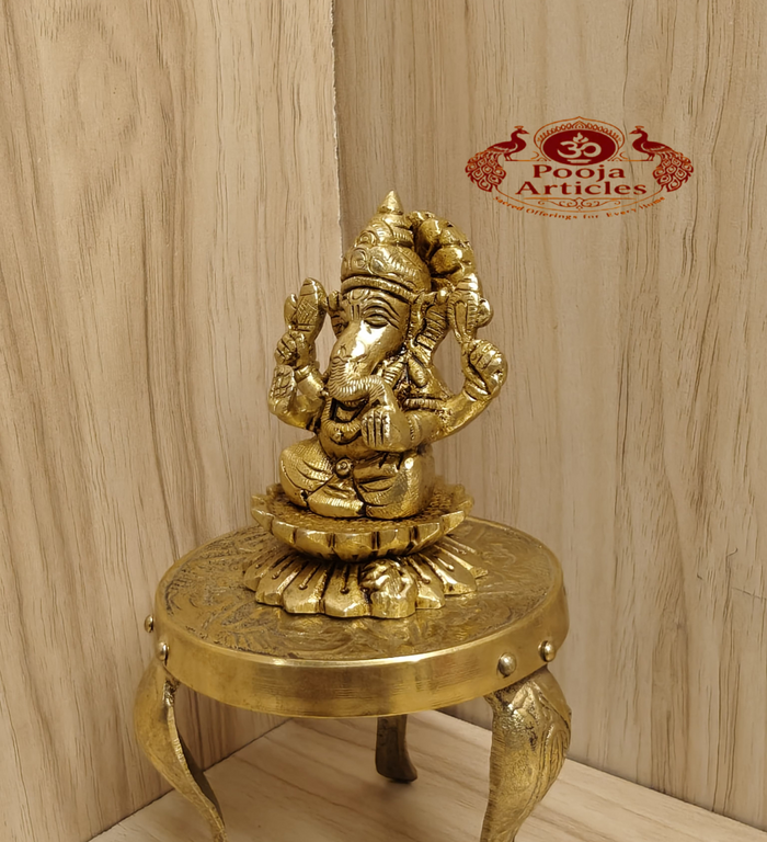 Brass Vinayagar Statue 3 Inch