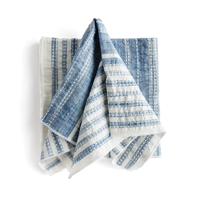 Brenna Blue Cotton Dinner Napkins