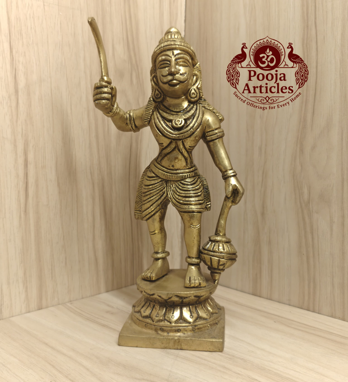 Bronze Karuppasamy vigraham 9 inch for home temple