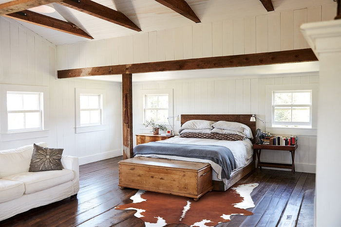 Brown and White Regular Cowhide Rug #B9362