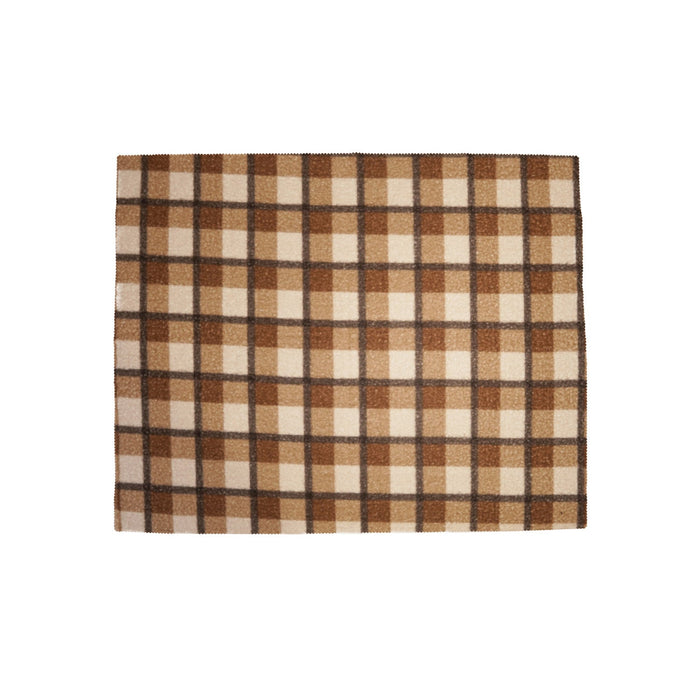 Brown Plaid Faux Sherpa Throw