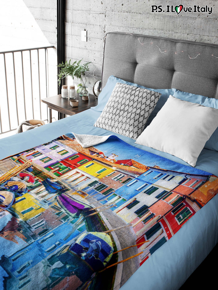 Burano Fleece Blanket - Portrait