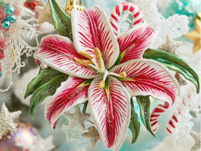 Candy Cane Lily Ornament