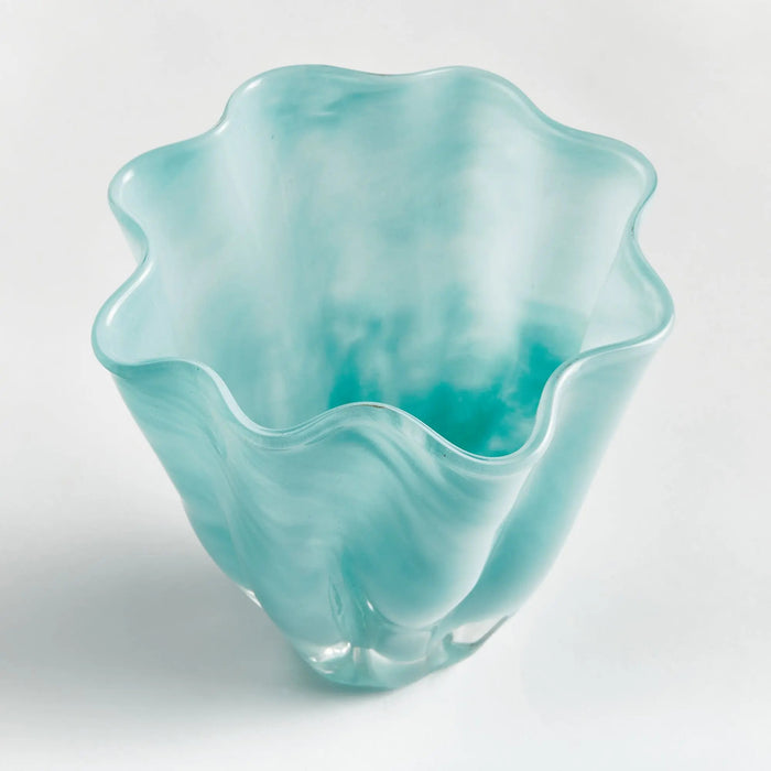 Ceila Vase – Light Blue Handcrafted Glass Napa Home & Garden