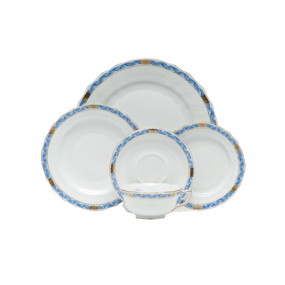Chinese Bouquet Garland Dinnerware, Blue