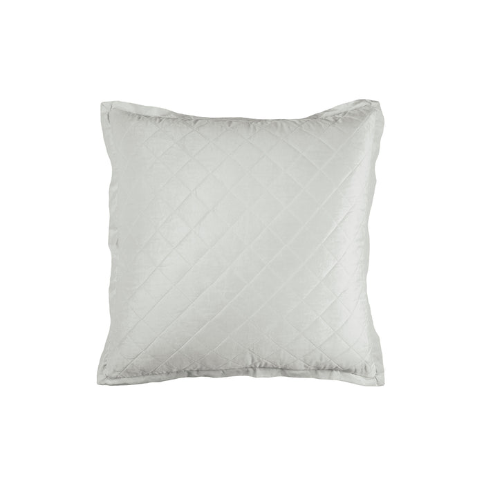 Chloe Euro Pillow Sham Ivory Irregular Velvet 26X26 (No Insert)