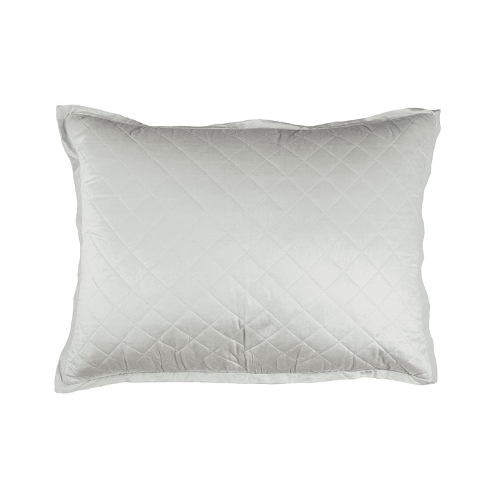 Chloe Luxe Euro Pillow Ivory Irregular Velvet 27X36 (Insert Included)