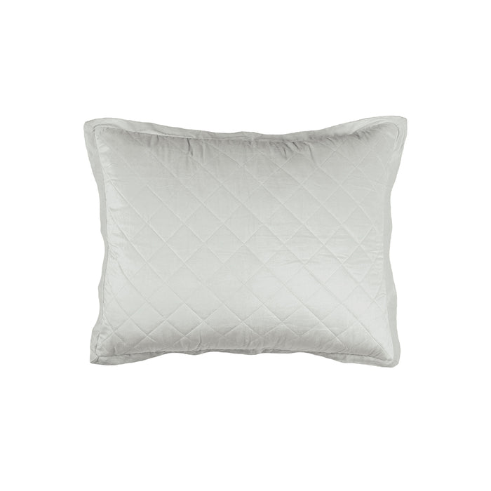 Chloe Standard Pillow Sham Ivory Irregular Velvet 20X26 (No Insert)
