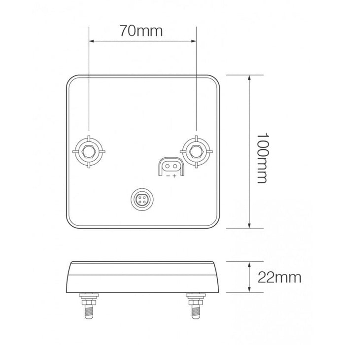 Compact Combination Lamp (Twin Pack)LED Rear Light100BARE2LED AutolampsSRH Lighting