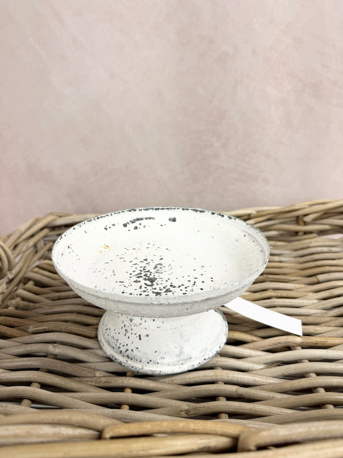 Cream Pedestal Plate