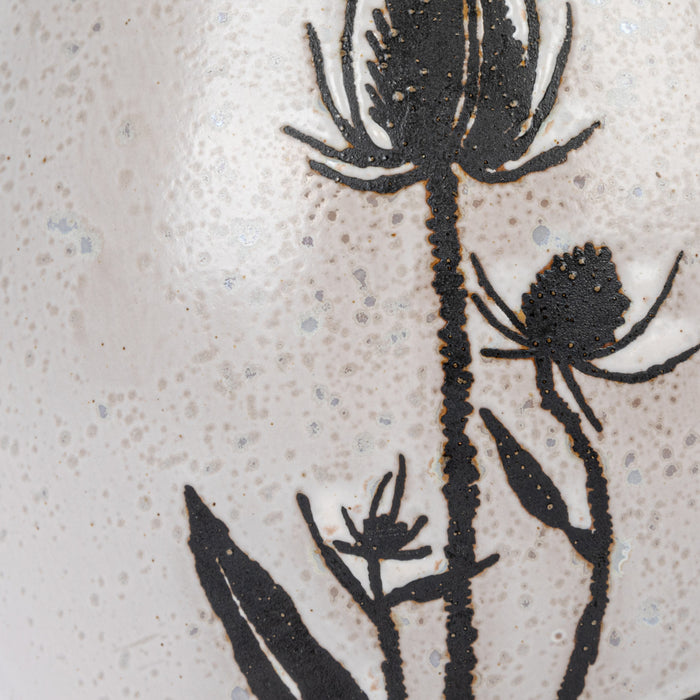 Debossed Stoneware Pitcher