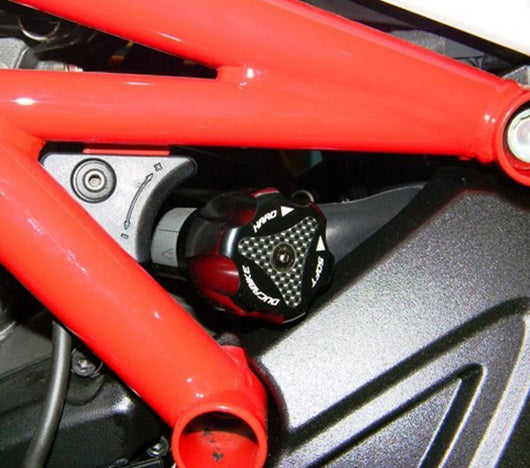 DUCABIKE DUCATI REAR PRELOAD ADJUSTABLE KNOB RED PRP01D BLACK