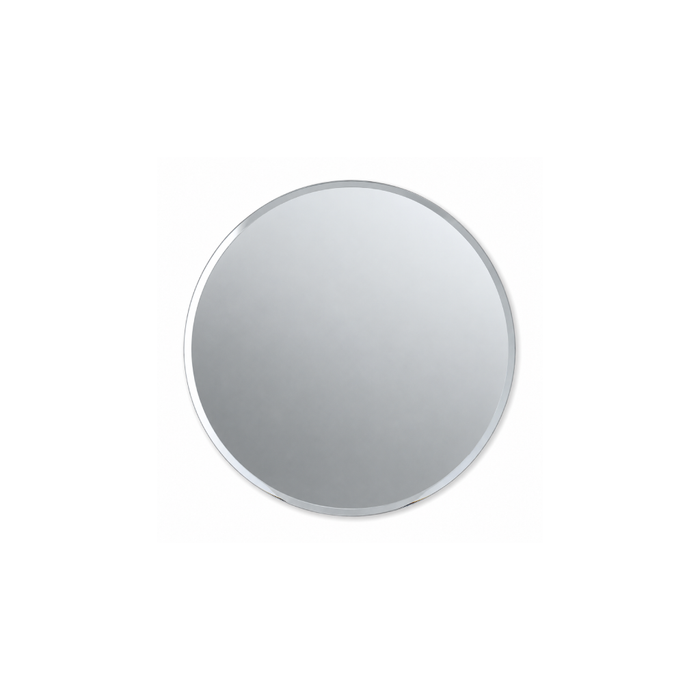 A 5 inch round mirror shown from a top-down perspective on a white background