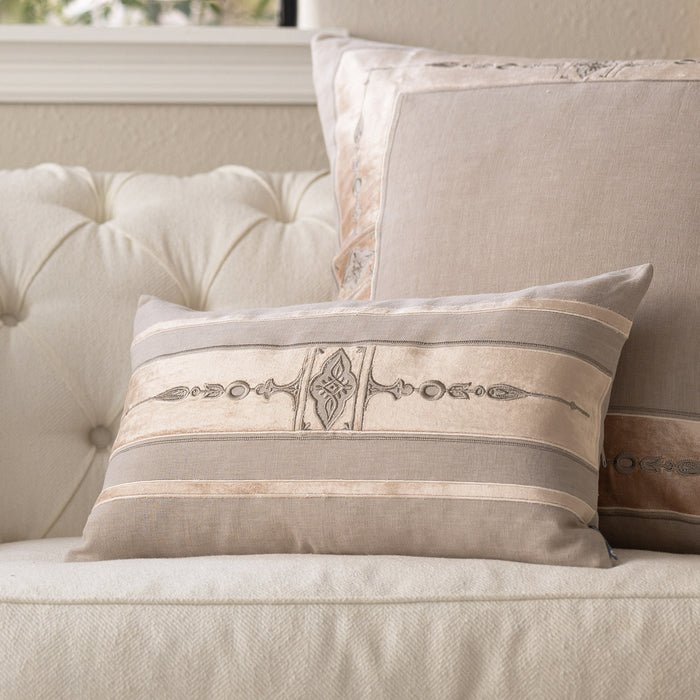 Eden Sm Rectangle Pillow Natural Salmon Dark Rice 14x22