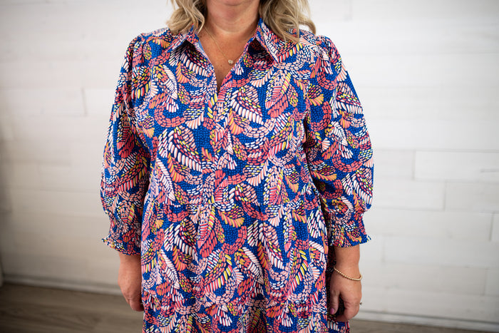 Eleanor Meadow Navy Dress