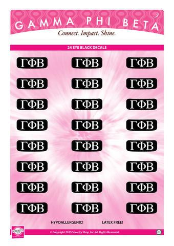 Eye Black Sticker Sheet - Gamma Phi Beta