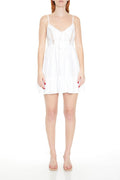 Eyelet Bow Tassel Mini Dress