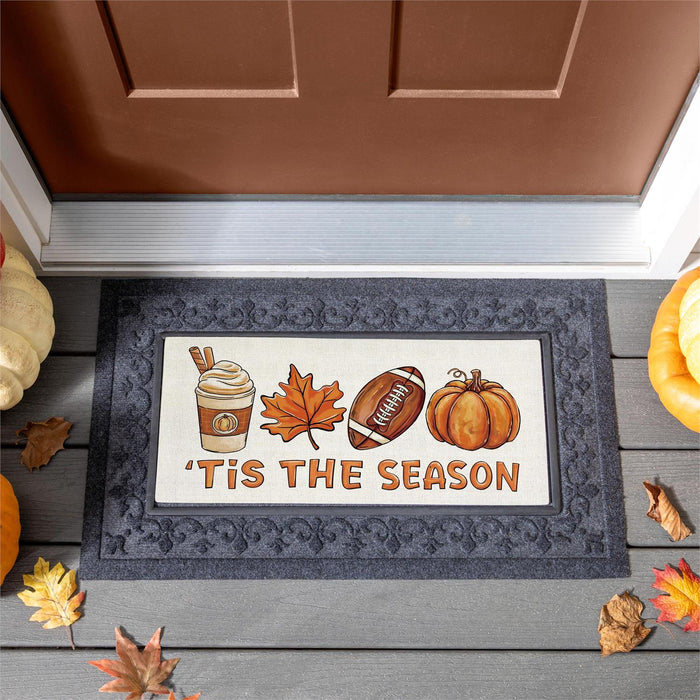 Polyester fall icon season sassafras switch mat outdoor safe for farmhouse traditional fall home decor from Magnolias Home Decor