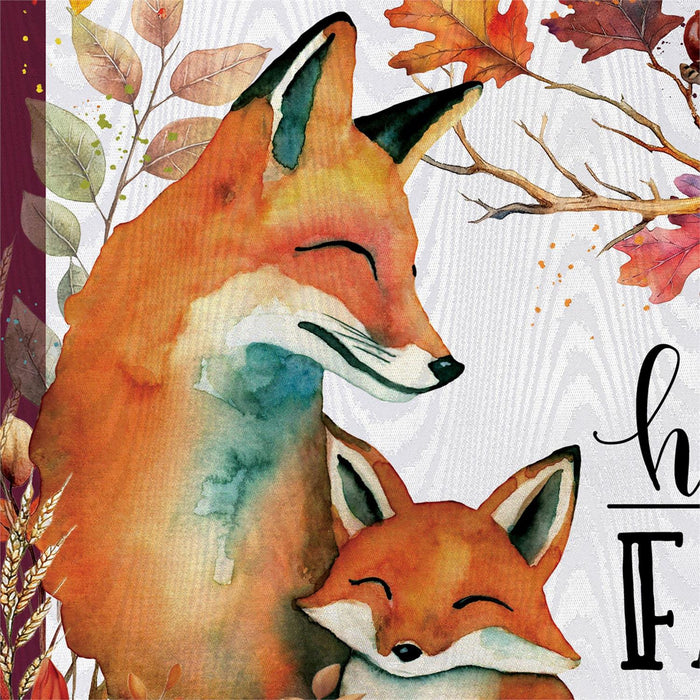 Polyester fox family garden flag outdoor safe for farmhouse traditional fall home decor from Magnolias Home Decor