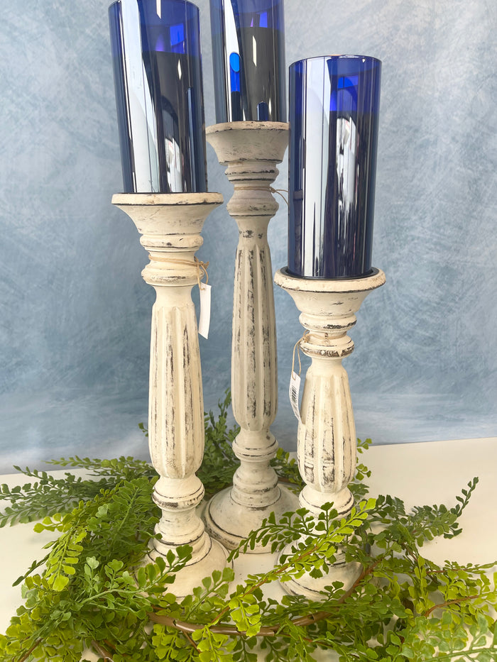 Framingham Wood Pillar Candleholder - 3 Sizes
