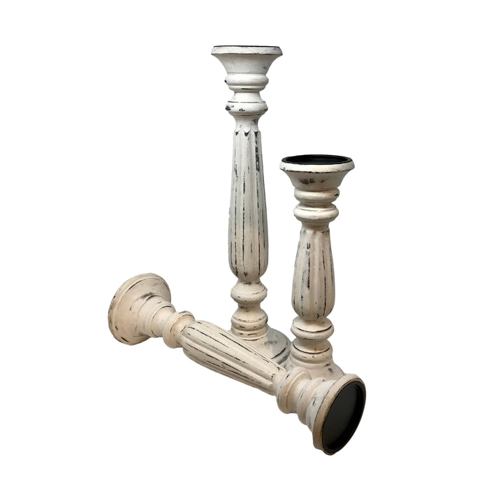Framingham Wood Pillar Candleholder - 3 Sizes