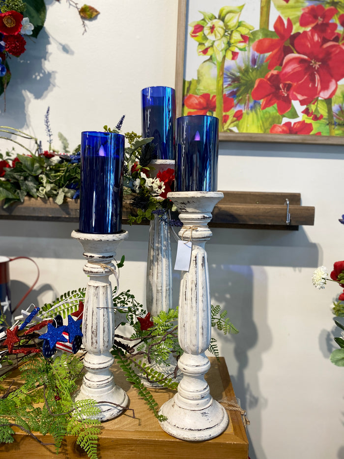 Framingham Wood Pillar Candleholder - 3 Sizes