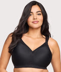 Glamorise Magiclift Seamless Support Wire-Free T-Shirt Bra - Black Bras
