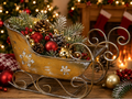 Gold Metal Decorative Sleigh