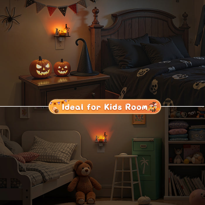 Halloween Ghost Campfire Plug-In Night Light